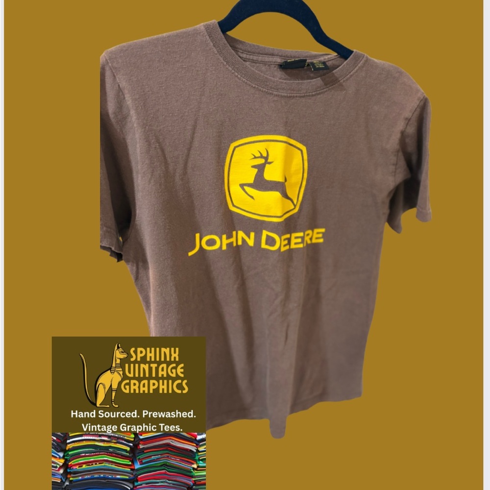 John Deere Brown Tee with Yellow Logo